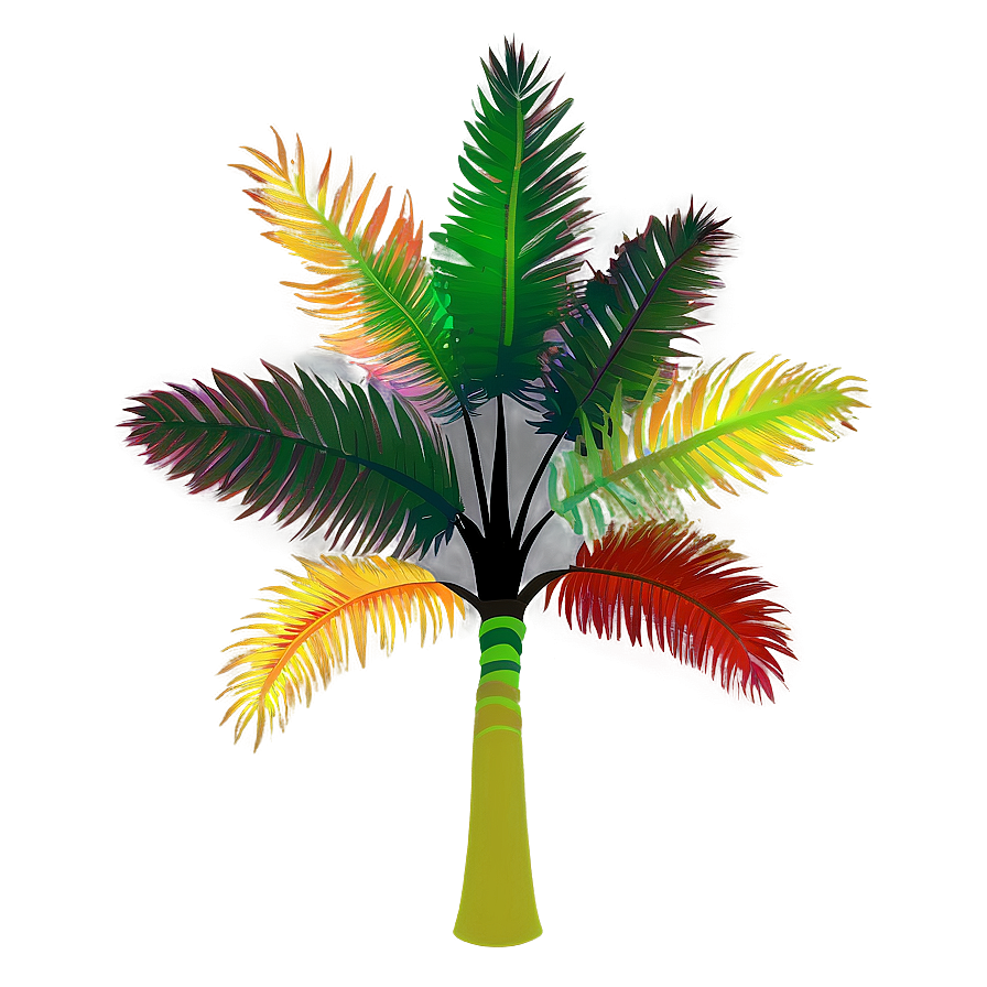 Rainbow Palm Tree Png 11