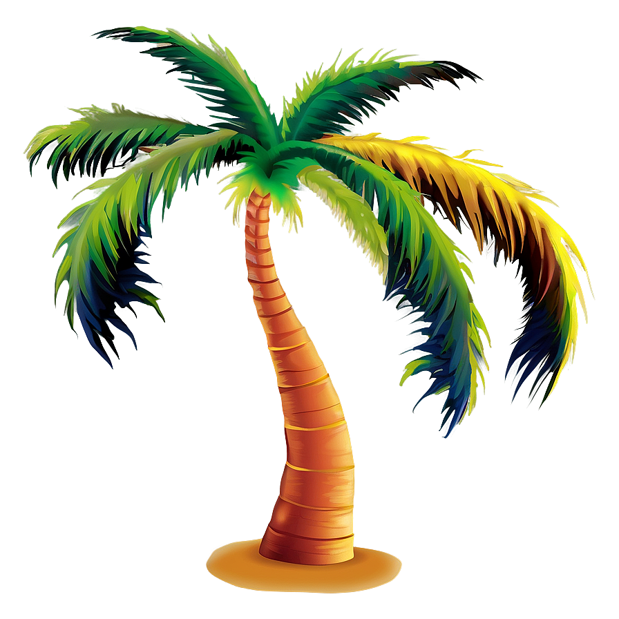 Rainbow Palm Tree Png Hdv53