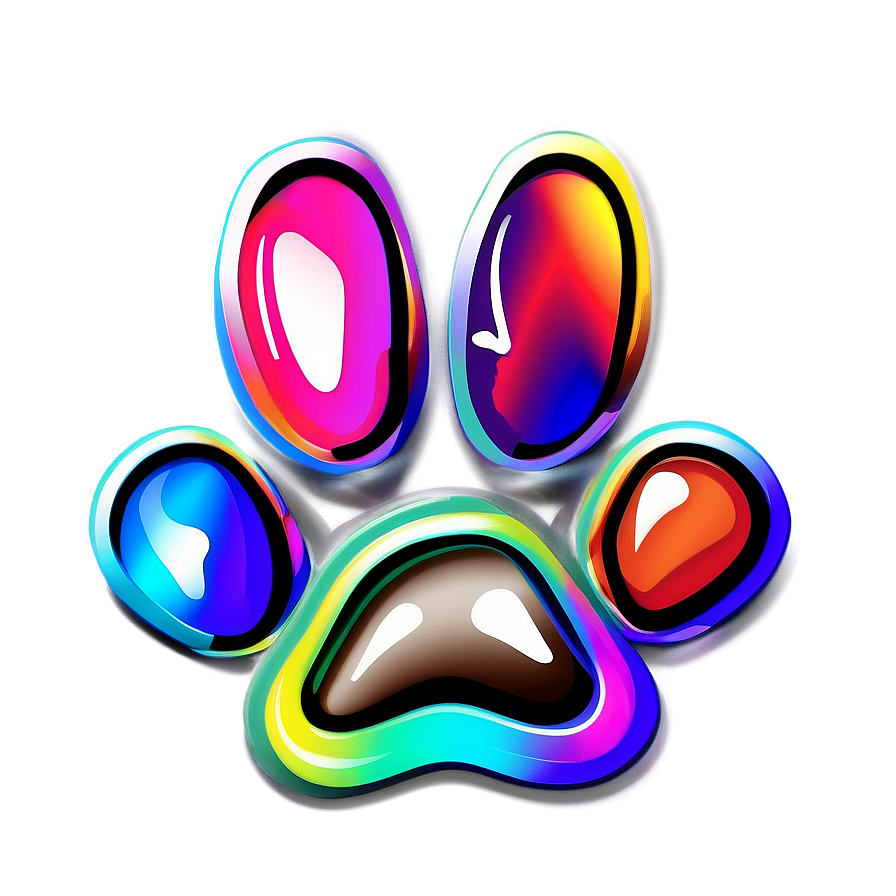 Rainbow Paw Prints Png Okd72