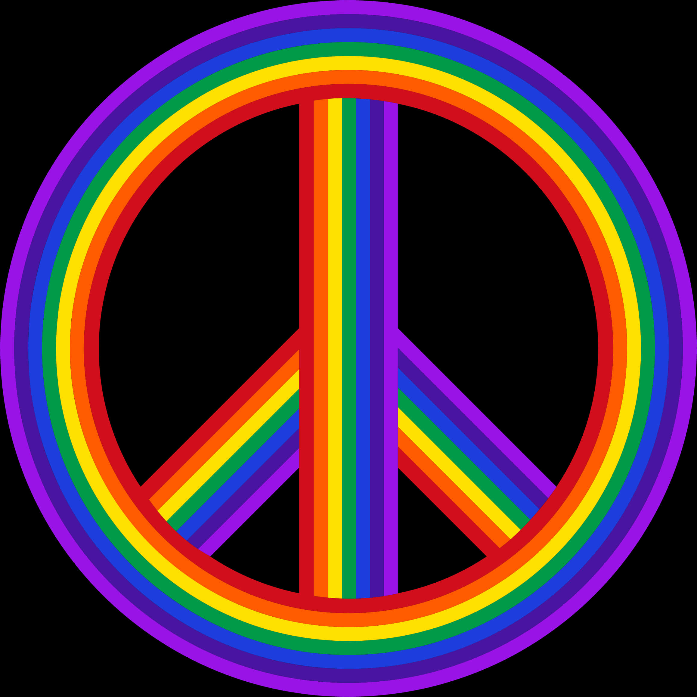 Rainbow Peace Symbol