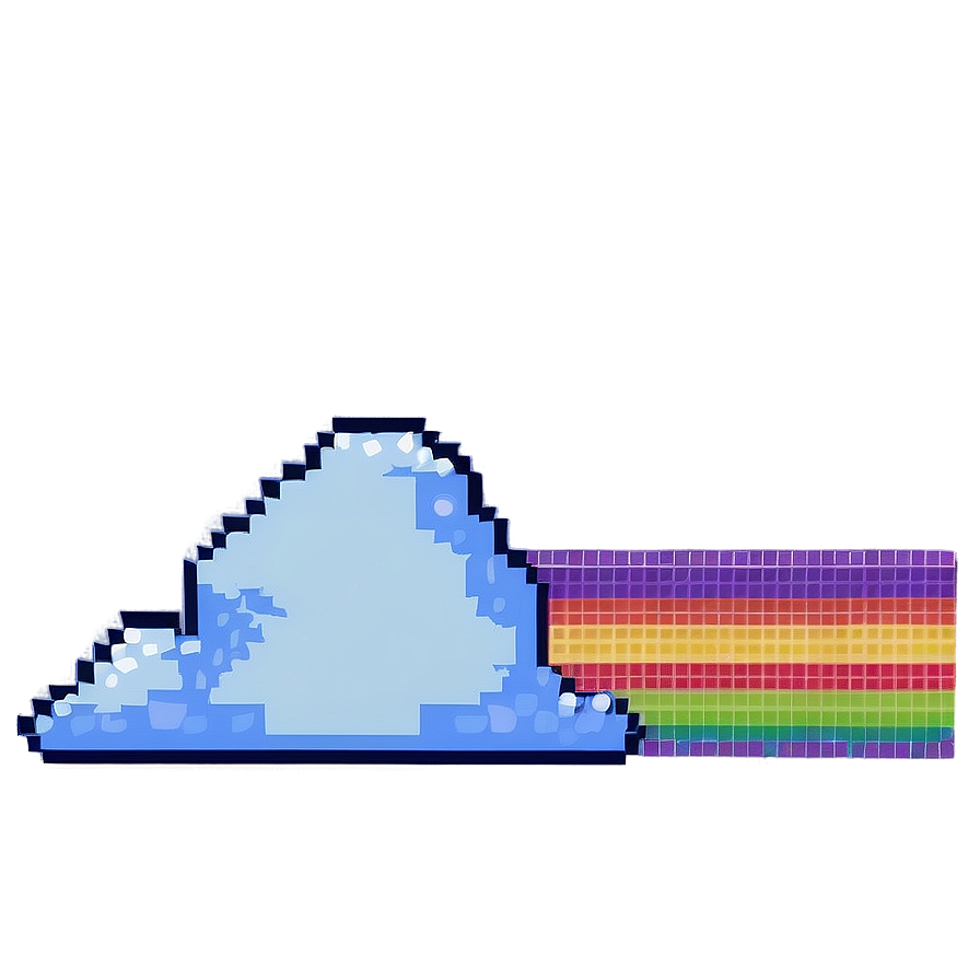 Rainbow Pixel Art Png 04292024