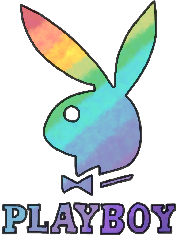 Rainbow Playboy Bunny Logo