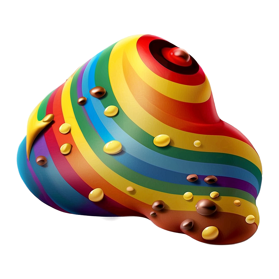 Rainbow Poop Emoji Png 05232024