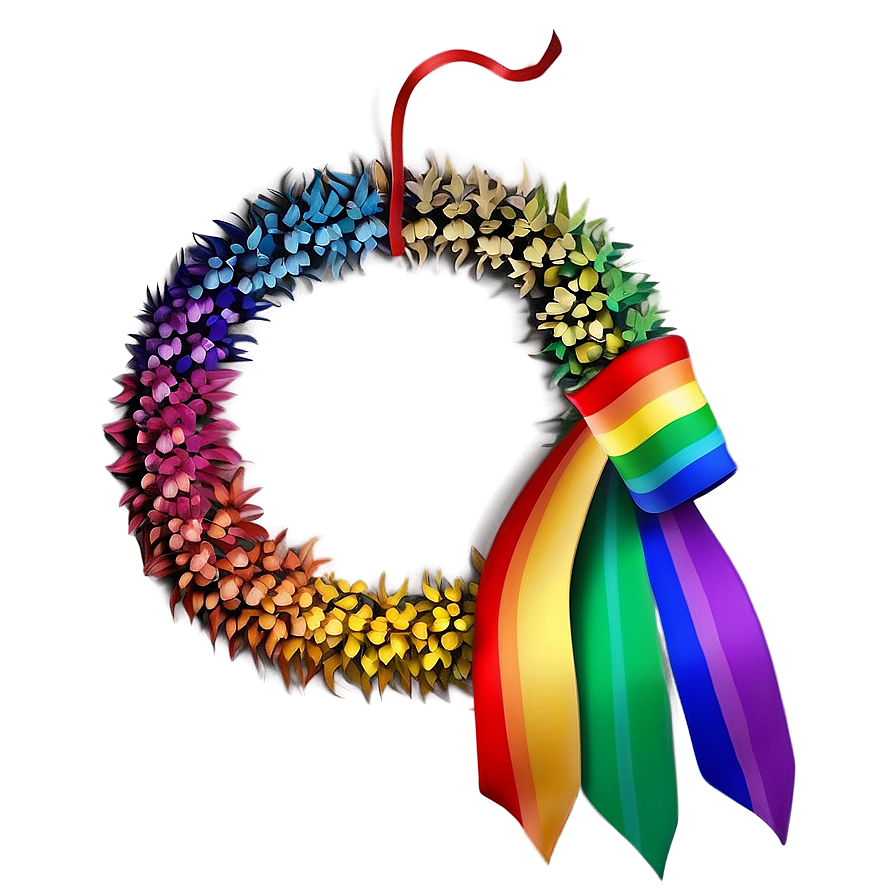 Rainbow Pride Wreath Png Qbx