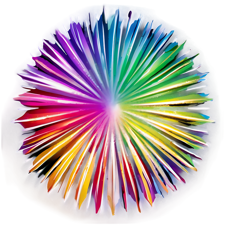 Rainbow Retro Sunburst Png Qar