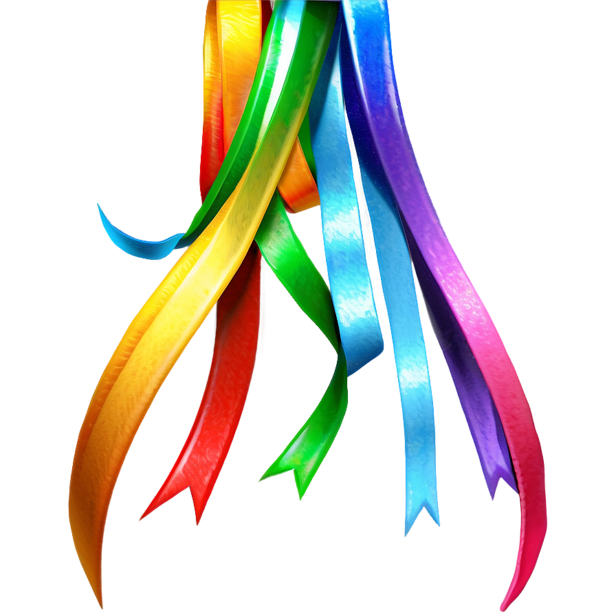 Rainbow Ribbon Art Png Myy11