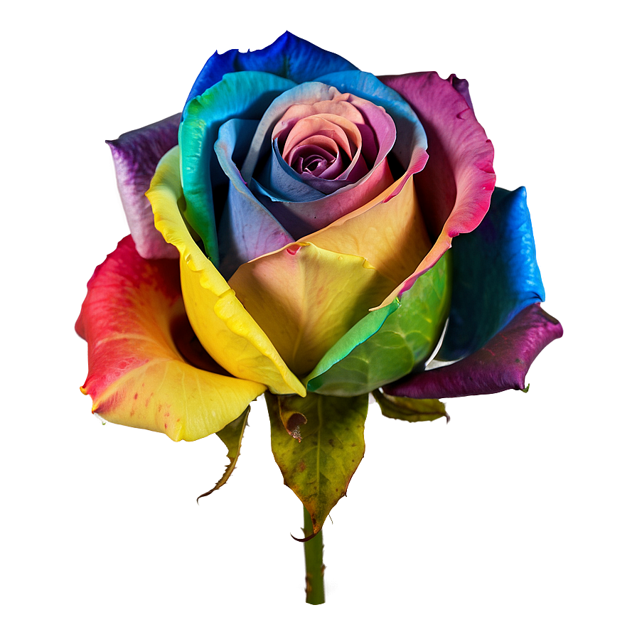 Rainbow Rose Png 3