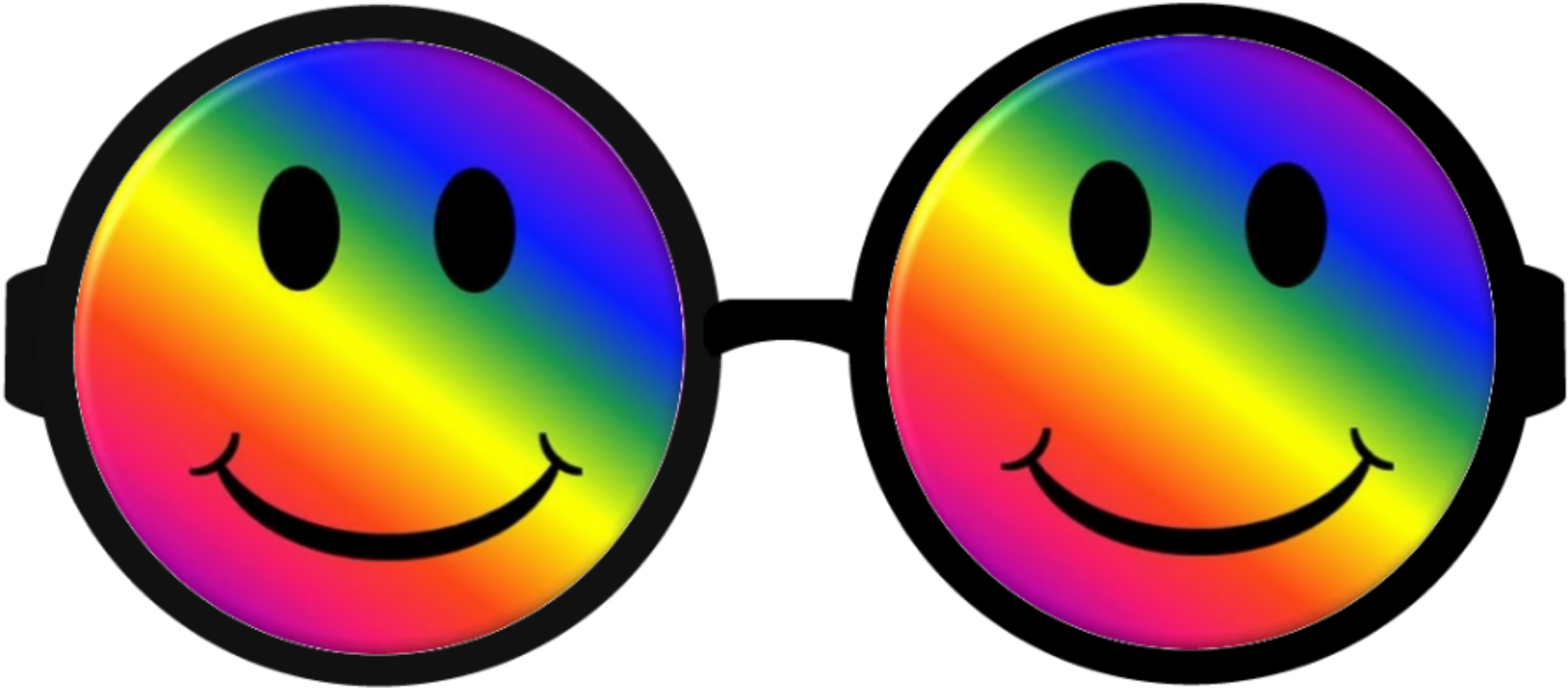 Rainbow Smiley Face Sunglasses