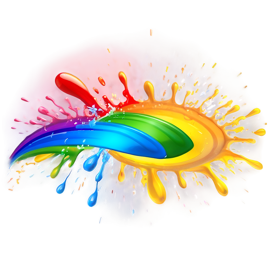 Rainbow Splash Artwork Png Uxl74