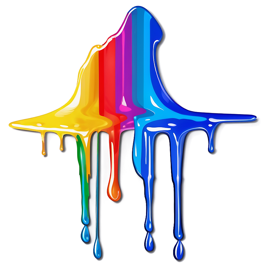 Rainbow Spray Paint Drip Png 54