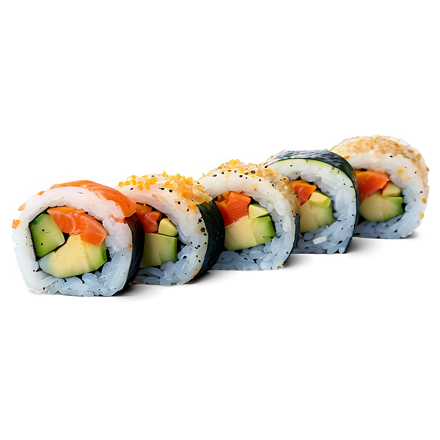 Rainbow Vegetarian Sushi Roll Png Tyh16