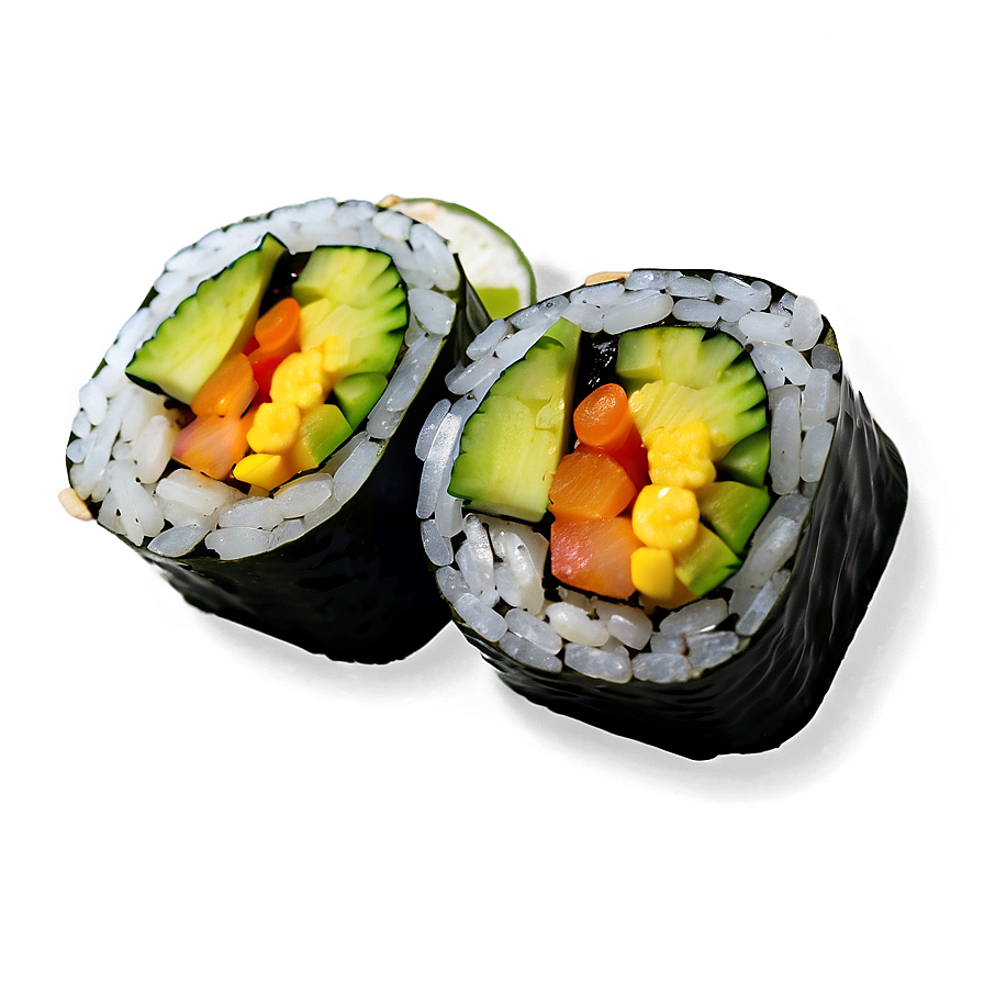 Rainbow Vegetarian Sushi Roll Png Xkk66