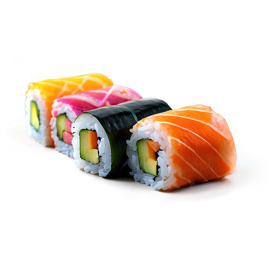 Rainbow Vegetarian Sushi Roll Png Xtt