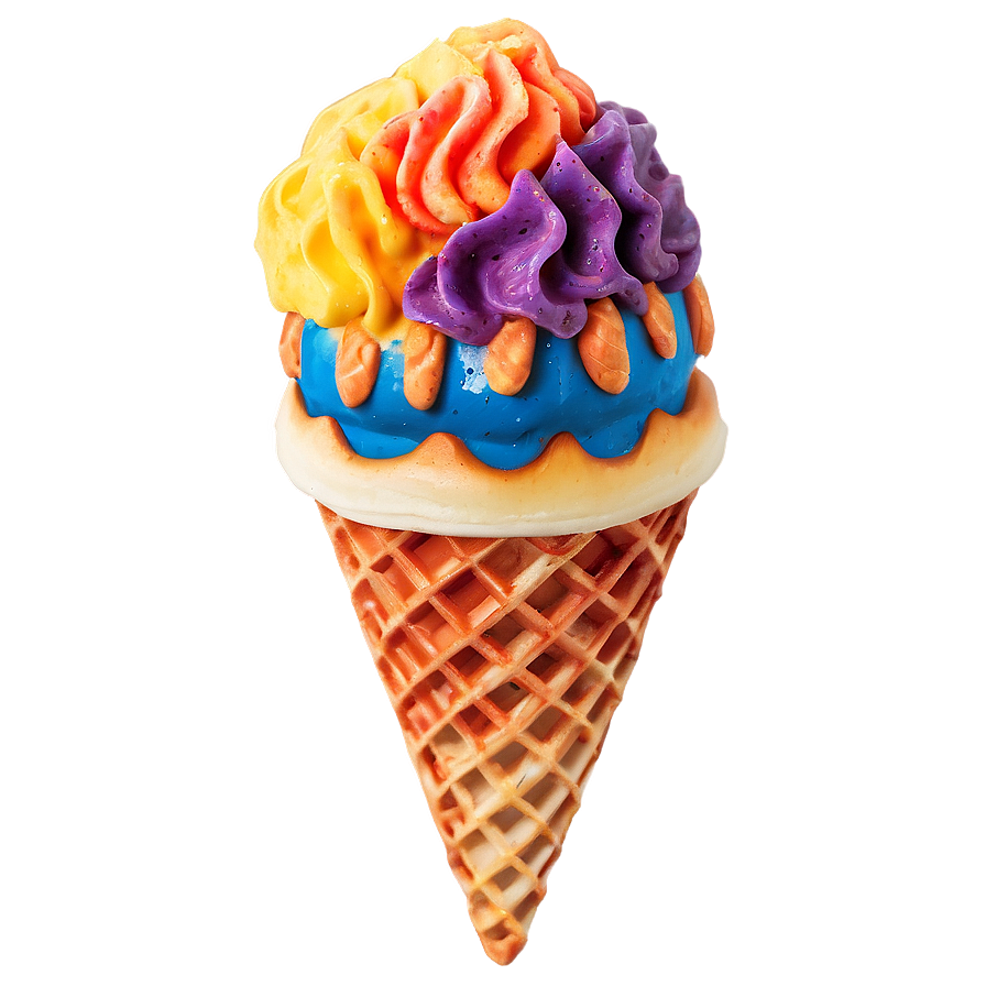 Rainbow Waffle Cone Png Cxo