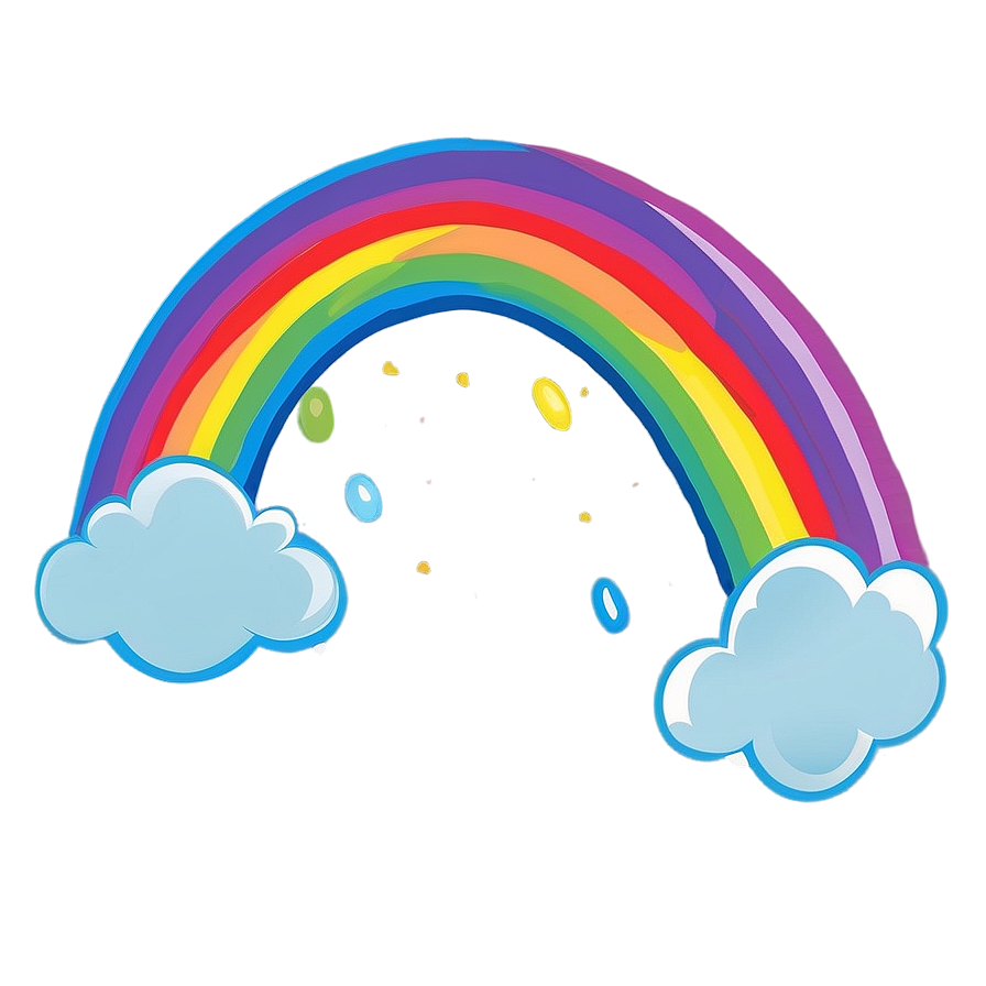 Rainbow With Clouds Digital Art Png 06282024