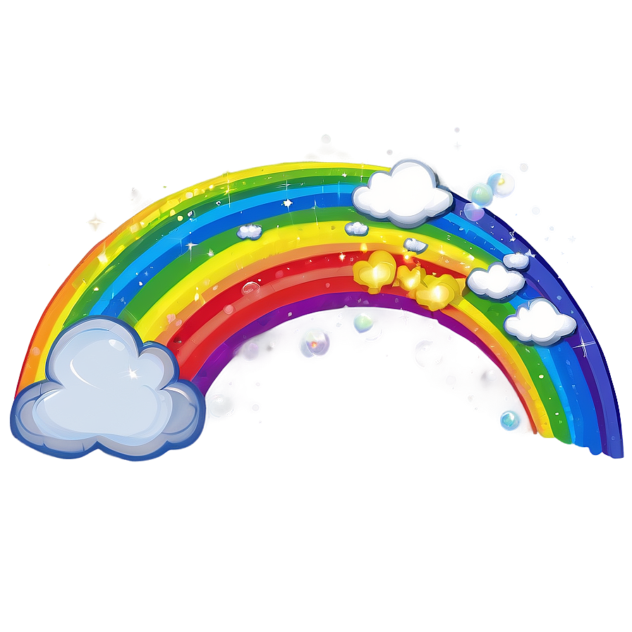 Rainbow With Clouds Fantasy Png 06282024