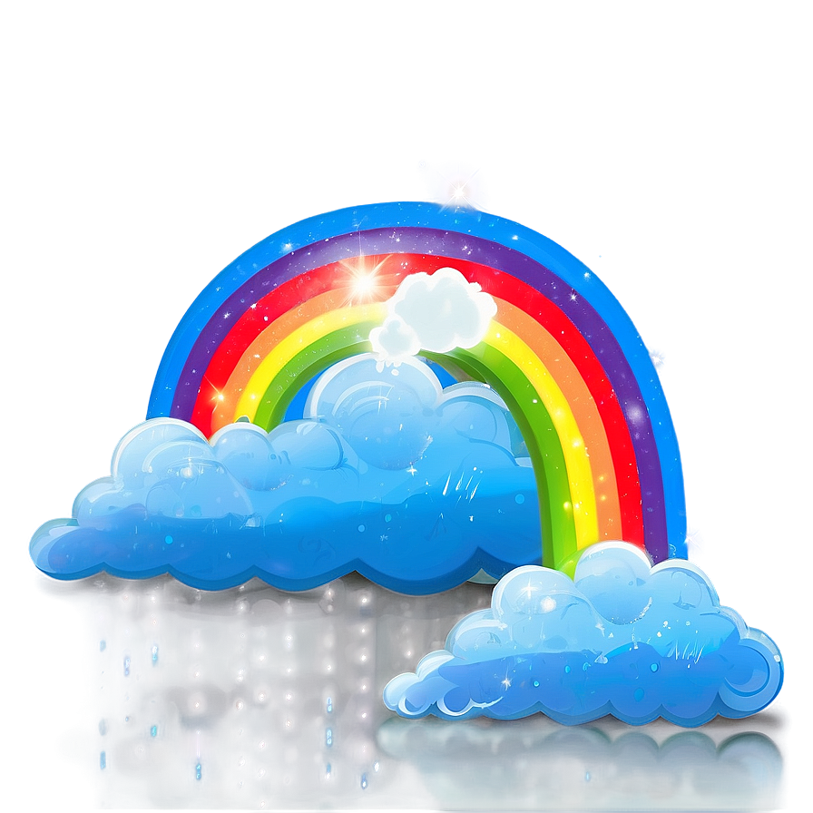 Rainbow With Clouds Fantasy Png 06282024