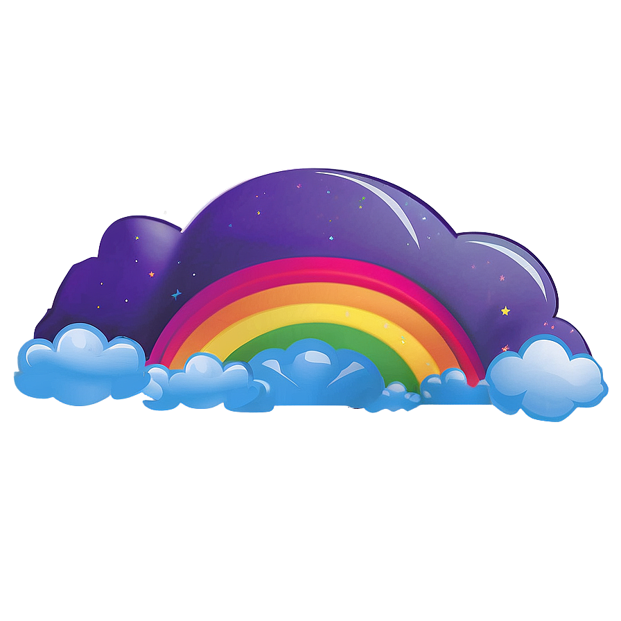 Rainbow With Clouds Fantasy Png 66