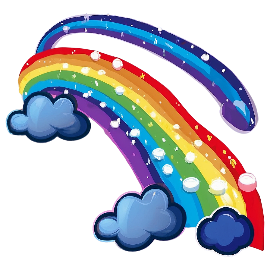 Rainbow With Clouds For Nursery Png 72