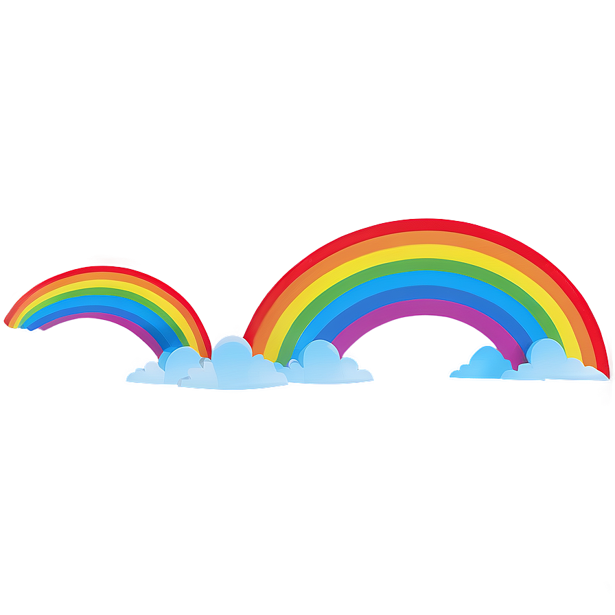 Rainbow With Clouds Png 06282024