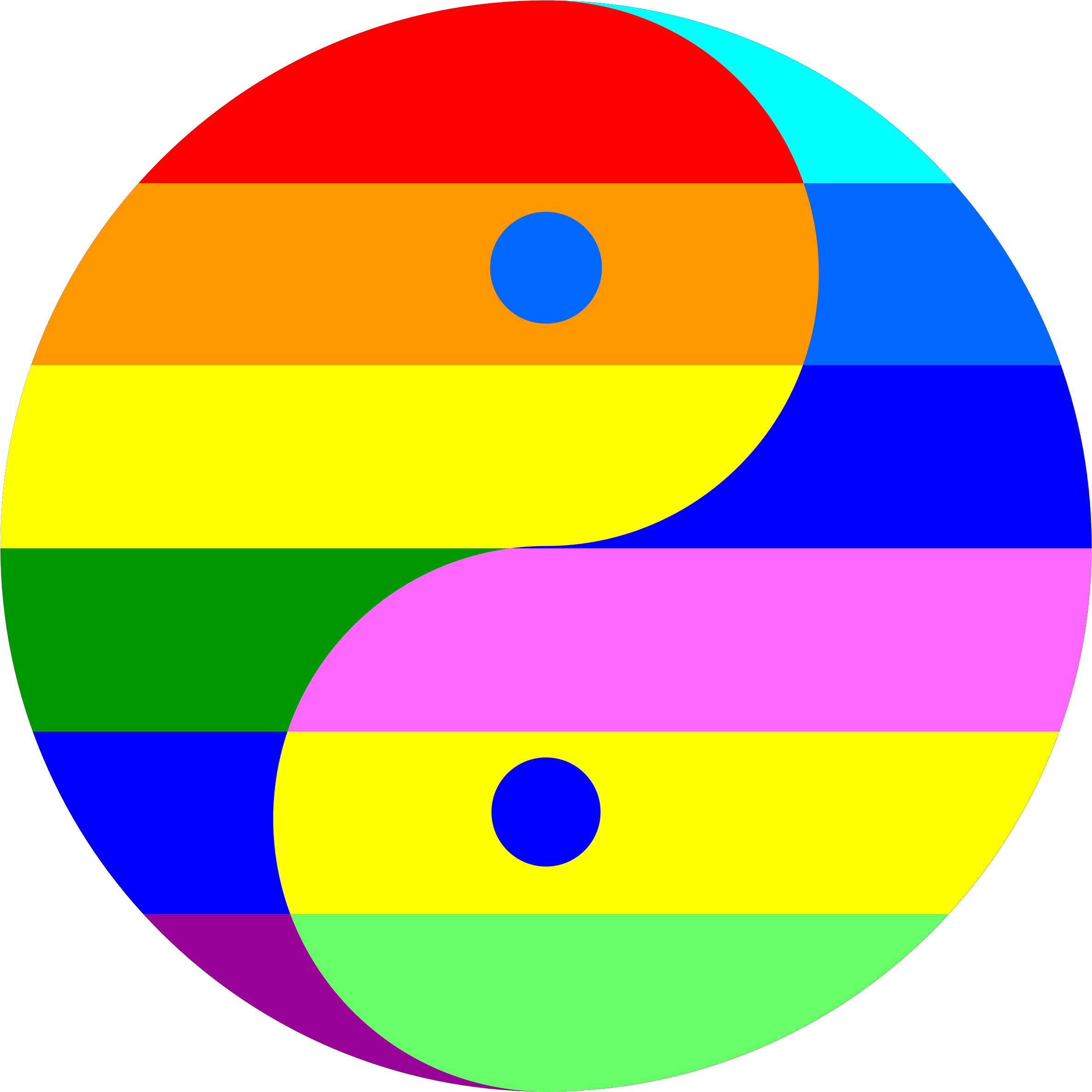 Rainbow Yin Yang Symbol