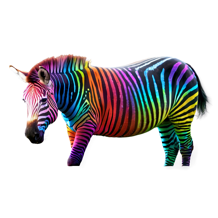 Rainbow Zebra Stripe Png Dcj36