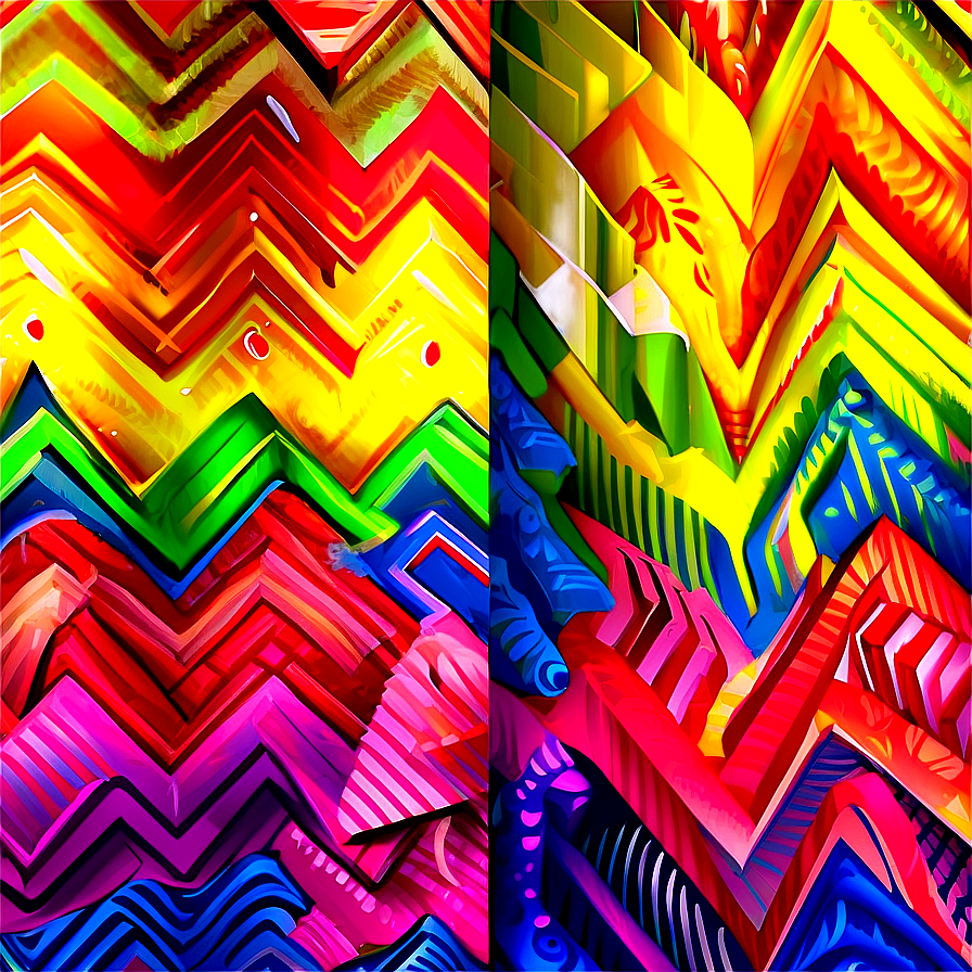 Rainbow Zigzag Pattern Png Ucj