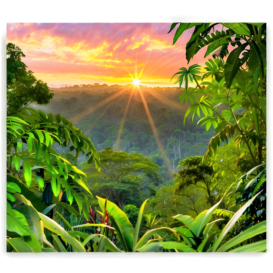 Rainforest Sunrise Png 06112024