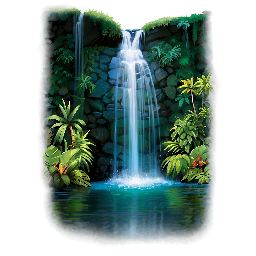 Rainforest Waterfall Png Mic