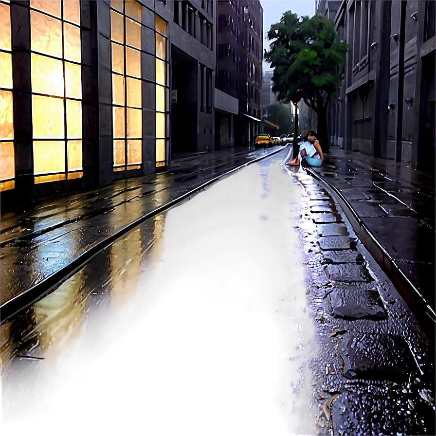 Rainy City Street Png 46