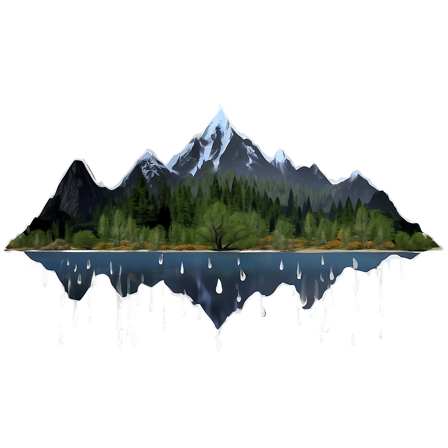 Rainy Mountain Scene Png 43