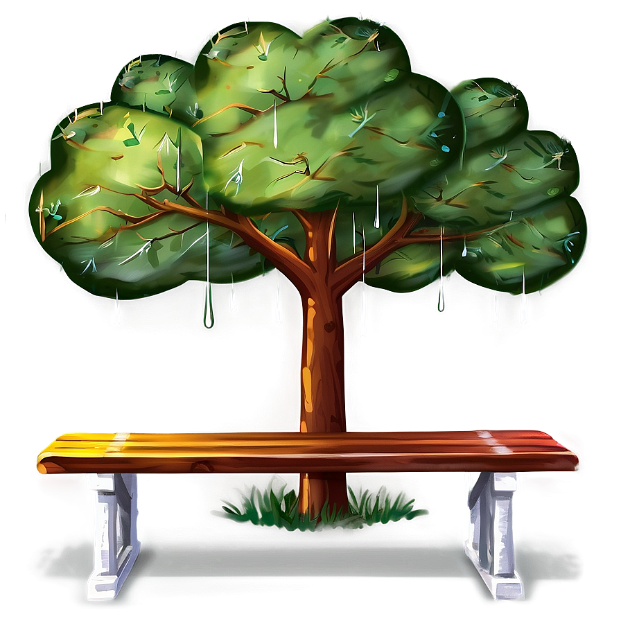 Rainy Park Bench Png Qha