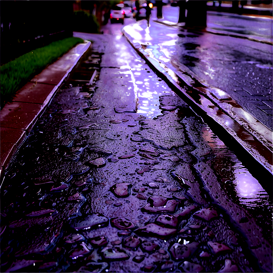 Rainy Sidewalk Png 05032024