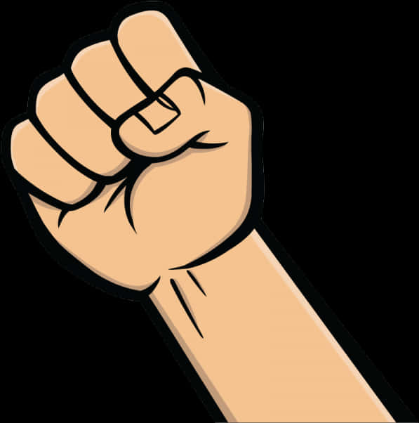 Raised Clenched Fist Illustration