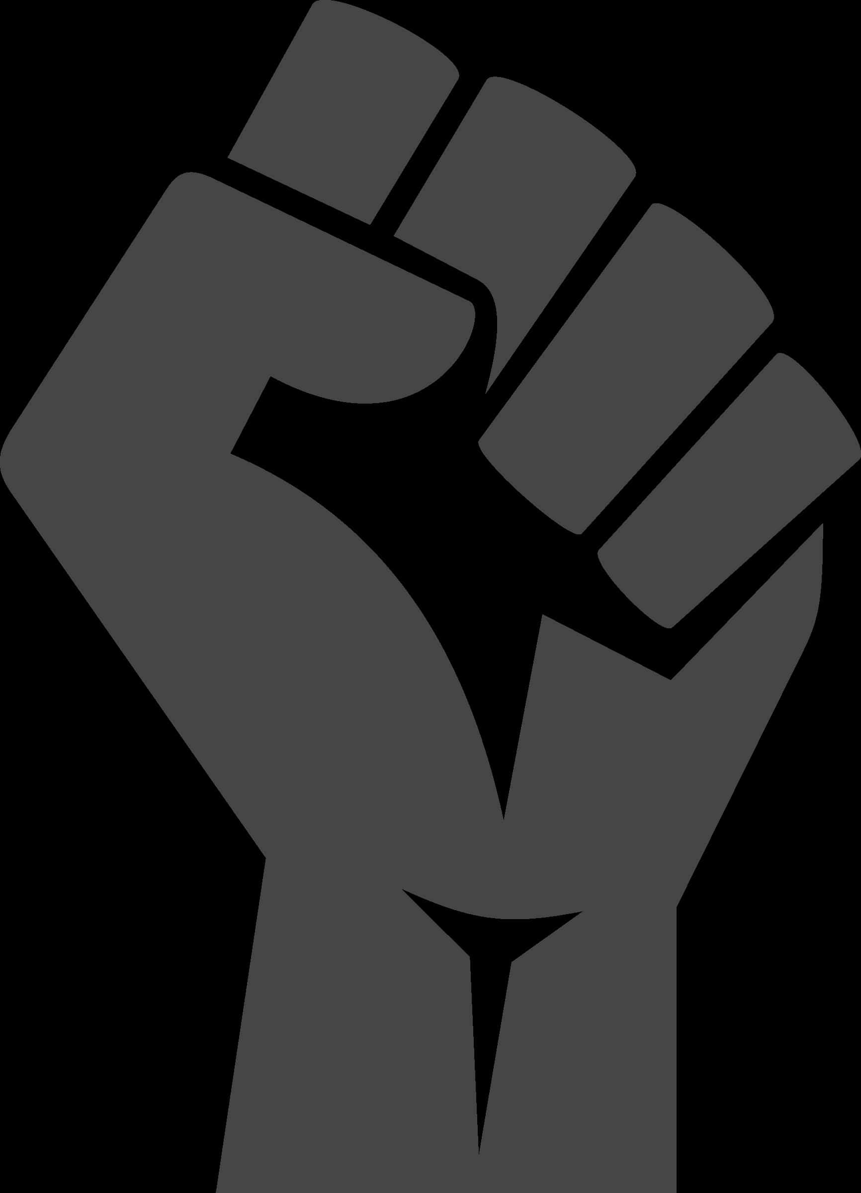 Raised Fist Silhouette Graphic