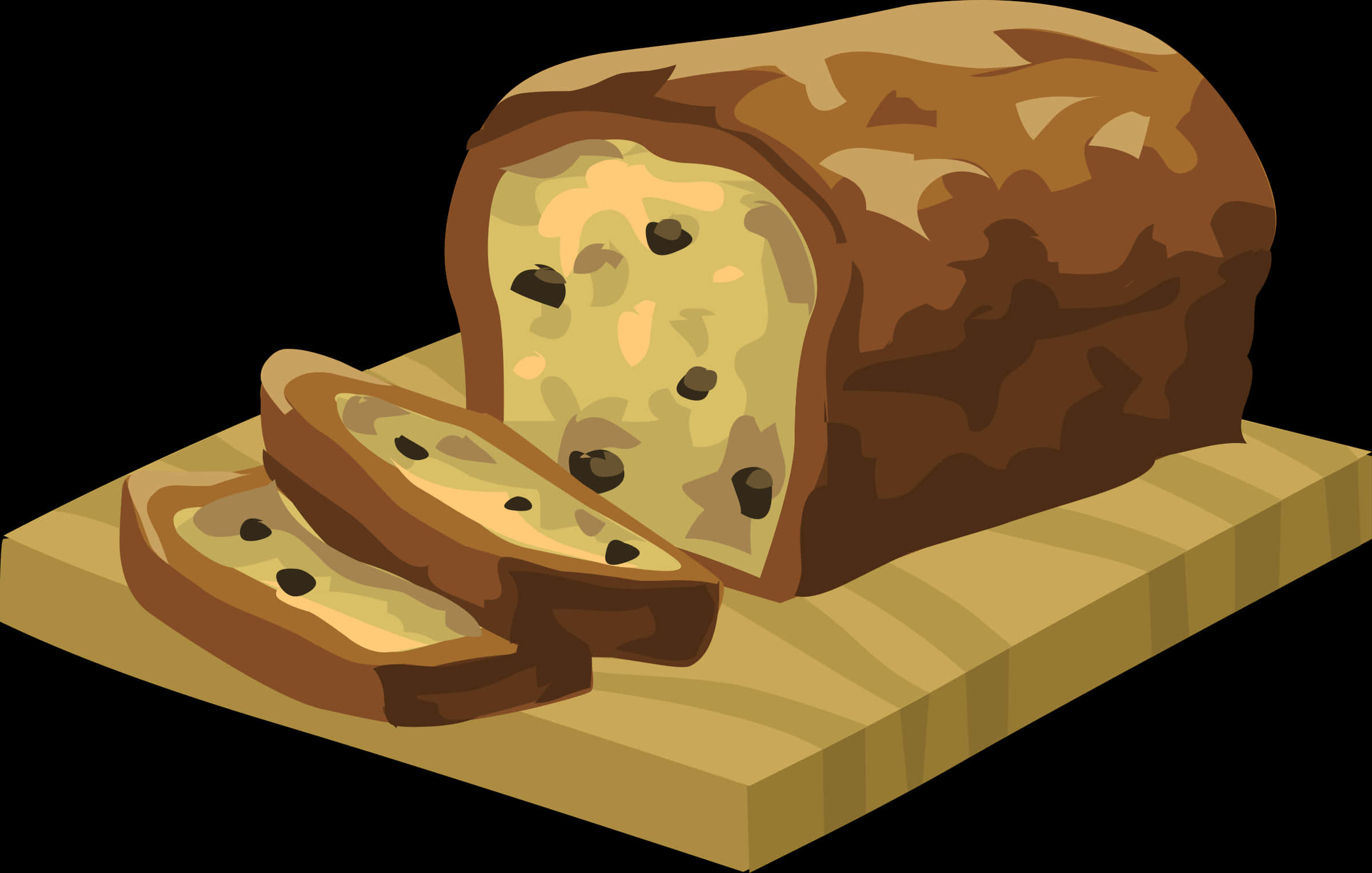 Raisin Bread Loafon Cutting Board