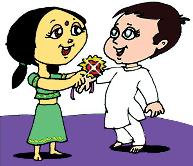 Raksha Bandhan Celebration Cartoon