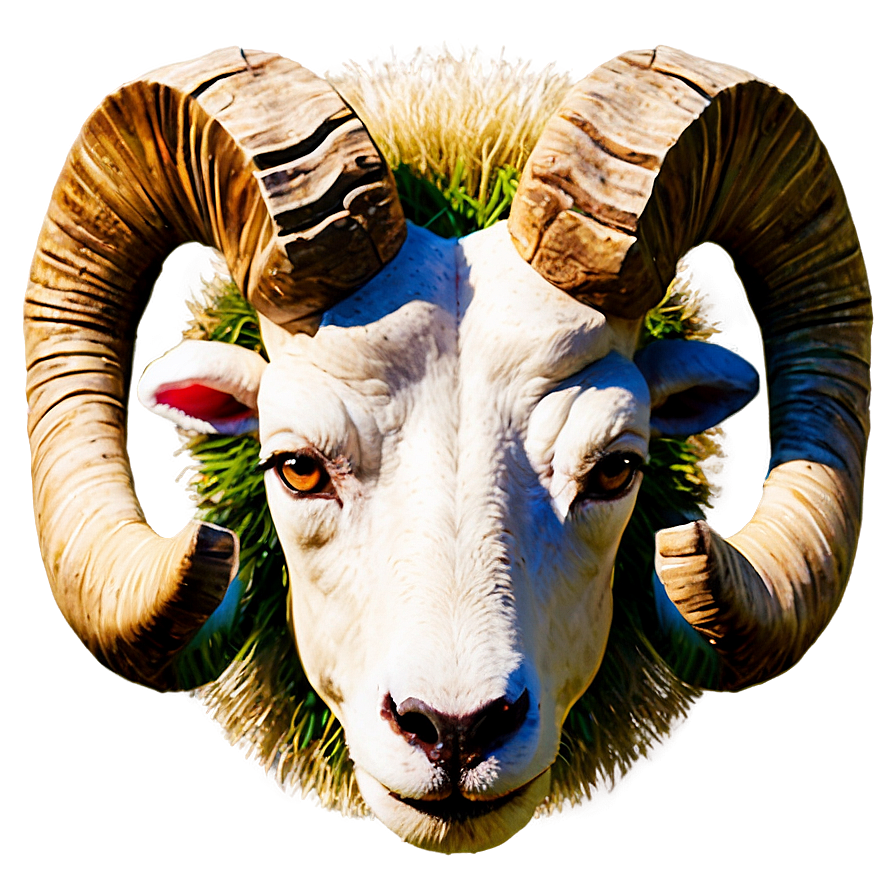 Ram Head With Mountain Background Png Aeo96