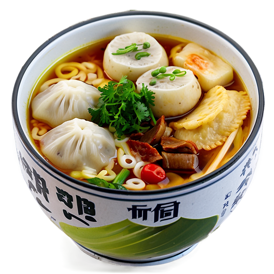 Ramen With Dumplings Png Lmt