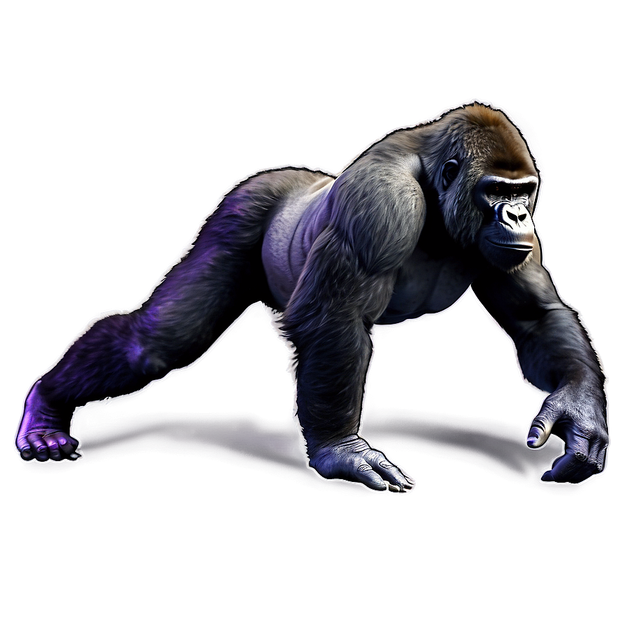 Rampaging Gorilla Illustration Png 06252024