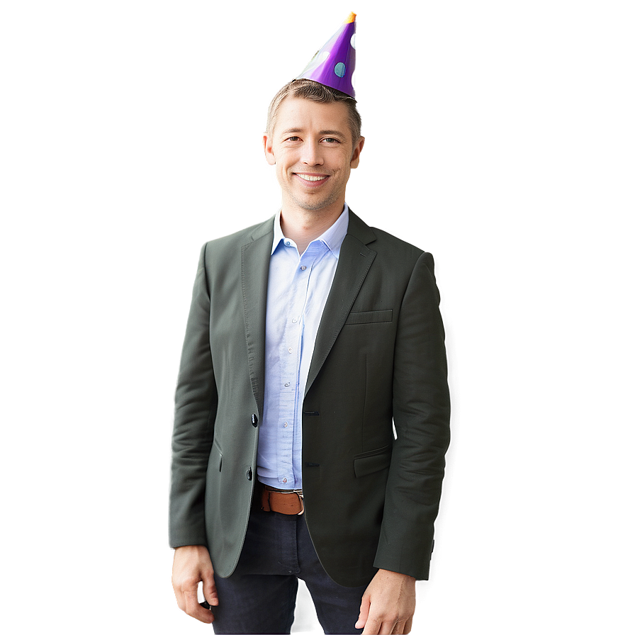 Random Person In Party Hat Png 3