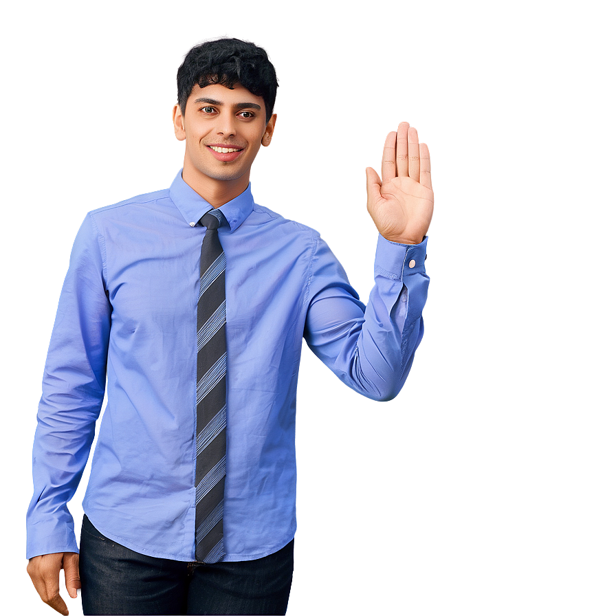 Random Person Waving Hand Png 06252024