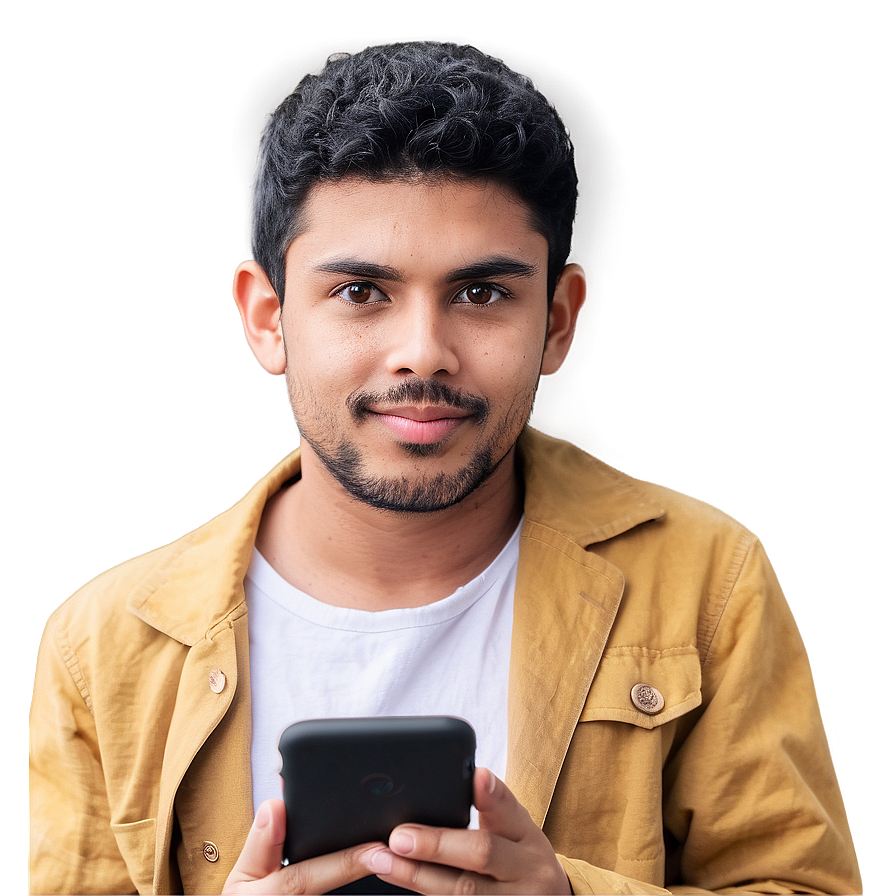 Random Person With Smartphone Png Uco71