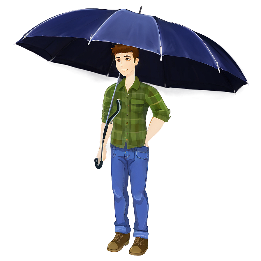 Random Person With Umbrella Png Tif32