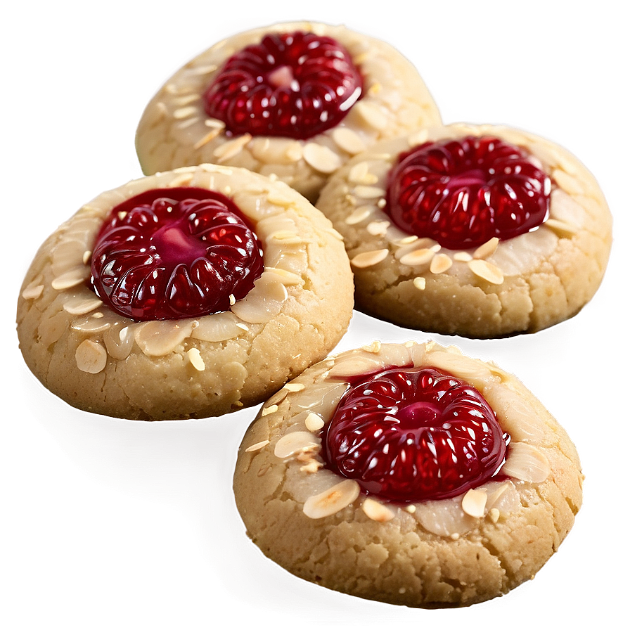 Raspberry Almond Thumbprint Cookie Png Fah95