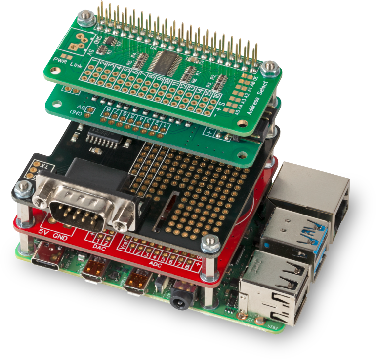 Raspberry Pi Stacked Expansion Boards