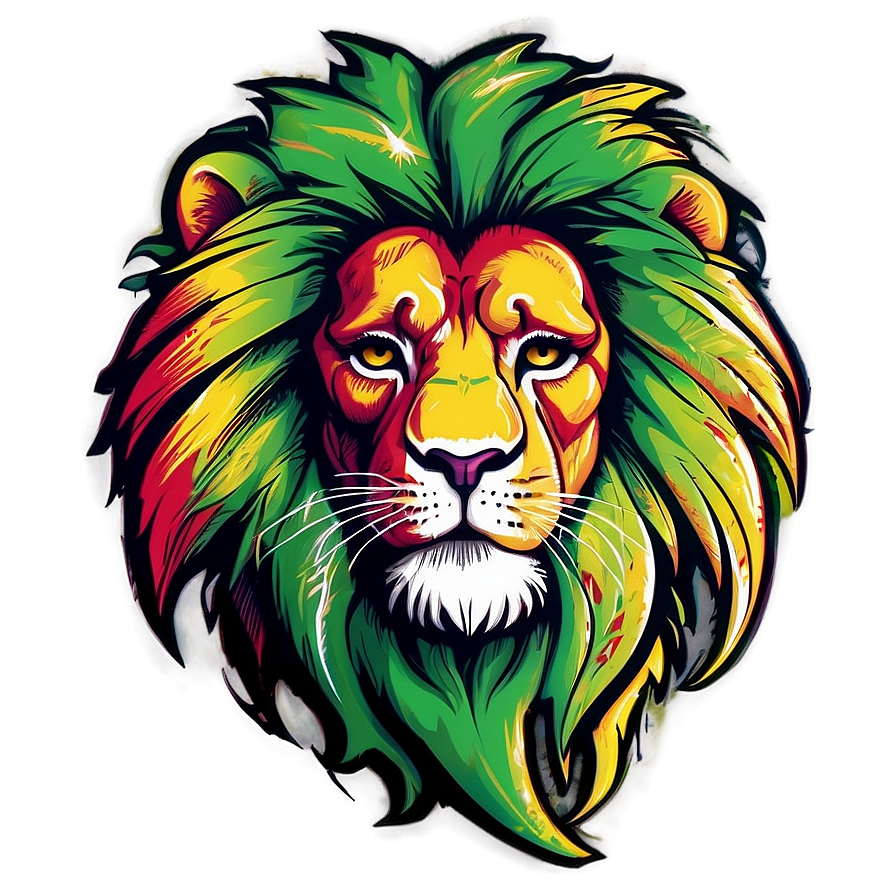 Rasta Lion Graffiti Art Png 06292024