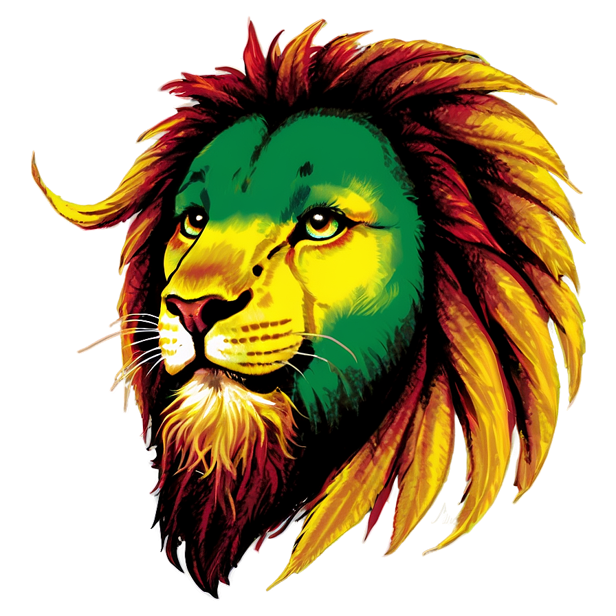 Rasta Lion Reggae Music Icon Png 06292024