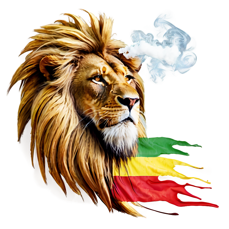 Rasta Lion Smoking Herb Png Mit