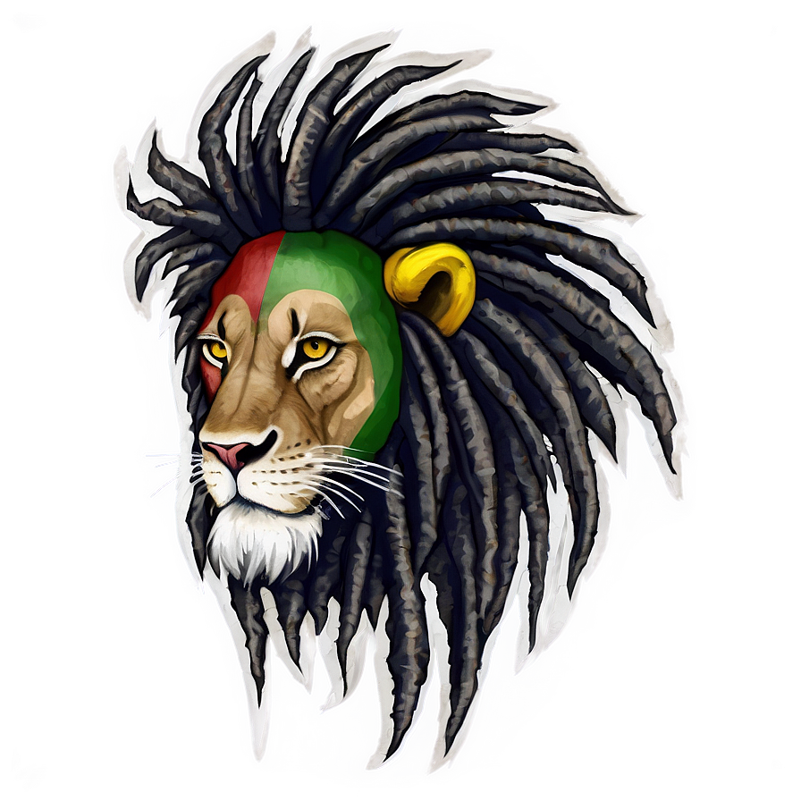 Rasta Lion With Dreadlocks Png 06292024